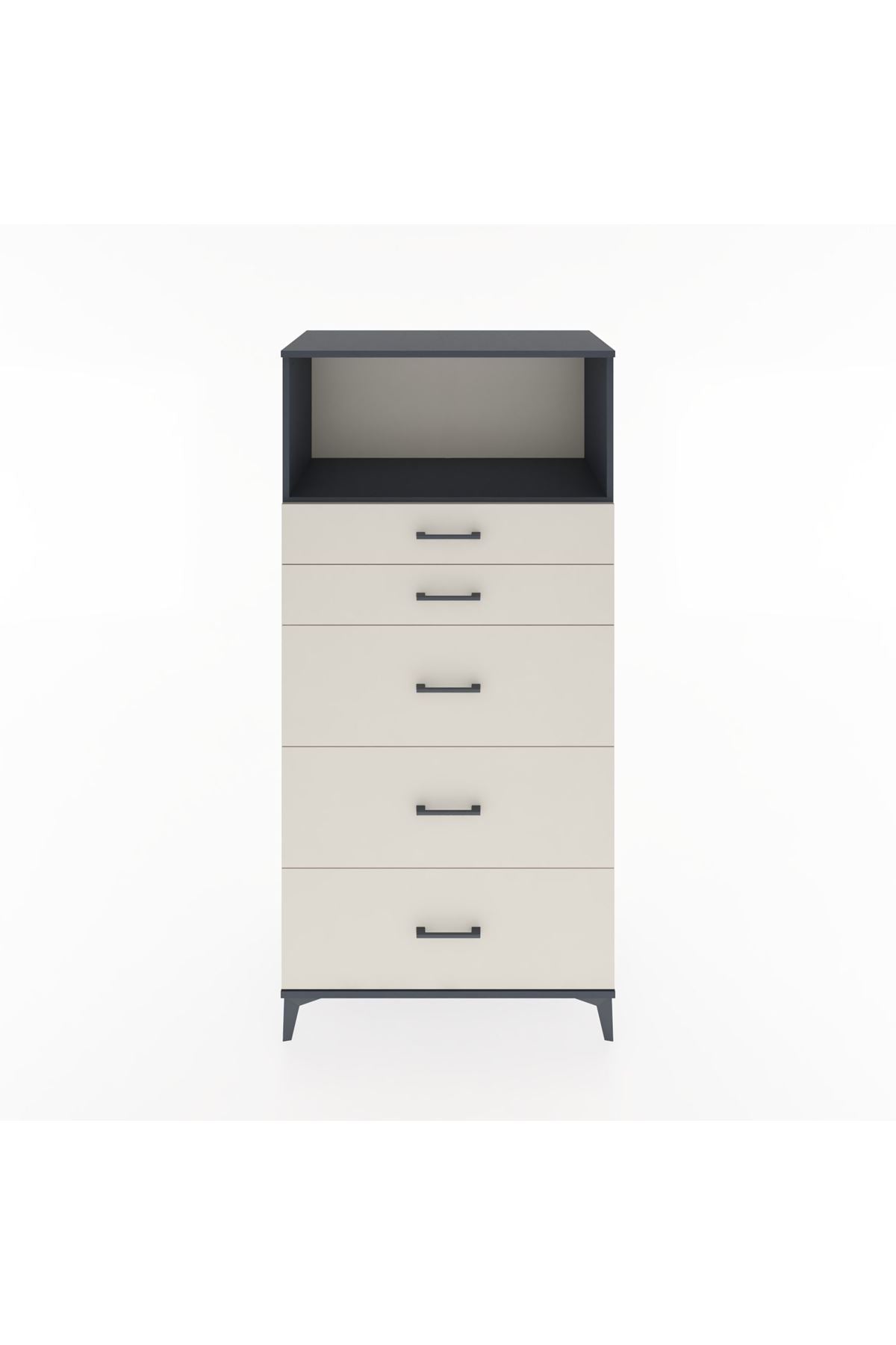Hyperion Dolap Tek Raflı 5 Çekmeceli 88x44x182 - S57M050V4B