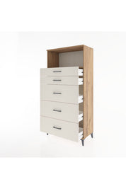 Hyperion Dolap Tek Raflı 5 Çekmeceli 88x44x182 - S57M050V7B