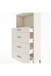 Hyperion Dolap Tek Raflı 4 Çekmeceli 88x44x182 - S57M051V1B