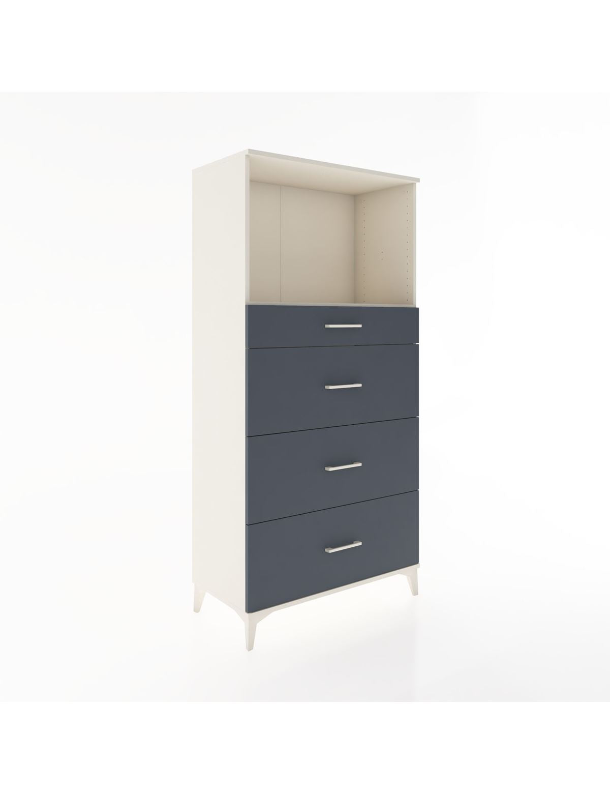 Hyperion Dolap Tek Raflı 4 Çekmeceli 88x44x182 - S57M051V2B