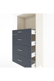 Hyperion Dolap Tek Raflı 4 Çekmeceli 88x44x182 - S57M051V2B