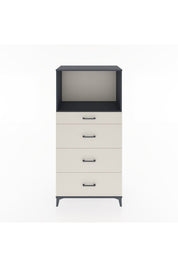 Hyperion Dolap Tek Raflı 4 Çekmeceli 88x44x182 - S57M051V4B