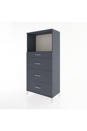 Hyperion Dolap Tek Raflı 4 Çekmeceli 88x44x182 - S57M051V5B