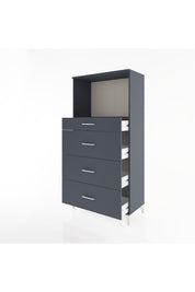 Hyperion Dolap Tek Raflı 4 Çekmeceli 88x44x182 - S57M051V5B