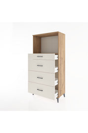 Hyperion Dolap Tek Raflı 4 Çekmeceli 88x44x182 - S57M051V7B