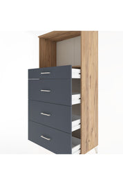 Hyperion Dolap Tek Raflı 4 Çekmeceli 88x44x182 - S57M051V8B