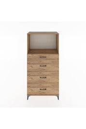 Hyperion Dolap Tek Raflı 4 Çekmeceli 88x44x182 - S57M051V9B