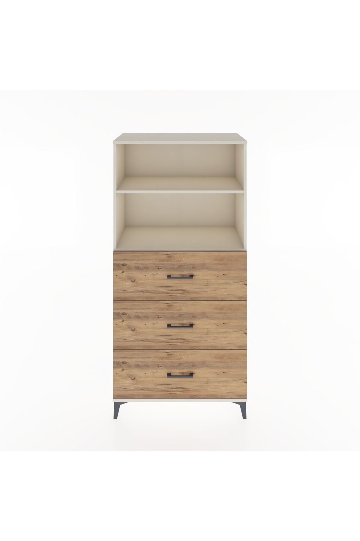 Hyperion Dolap 2 Raflı 3 Çekmeceli 88x44x182 Aytaşı-Çam