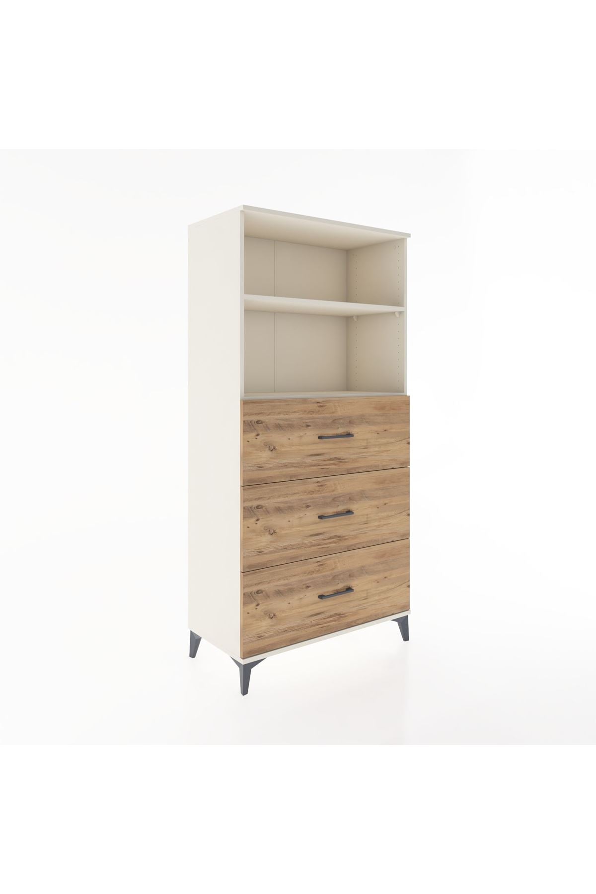 Hyperion Dolap 2 Raflı 3 Çekmeceli 88x44x182 Aytaşı-Çam