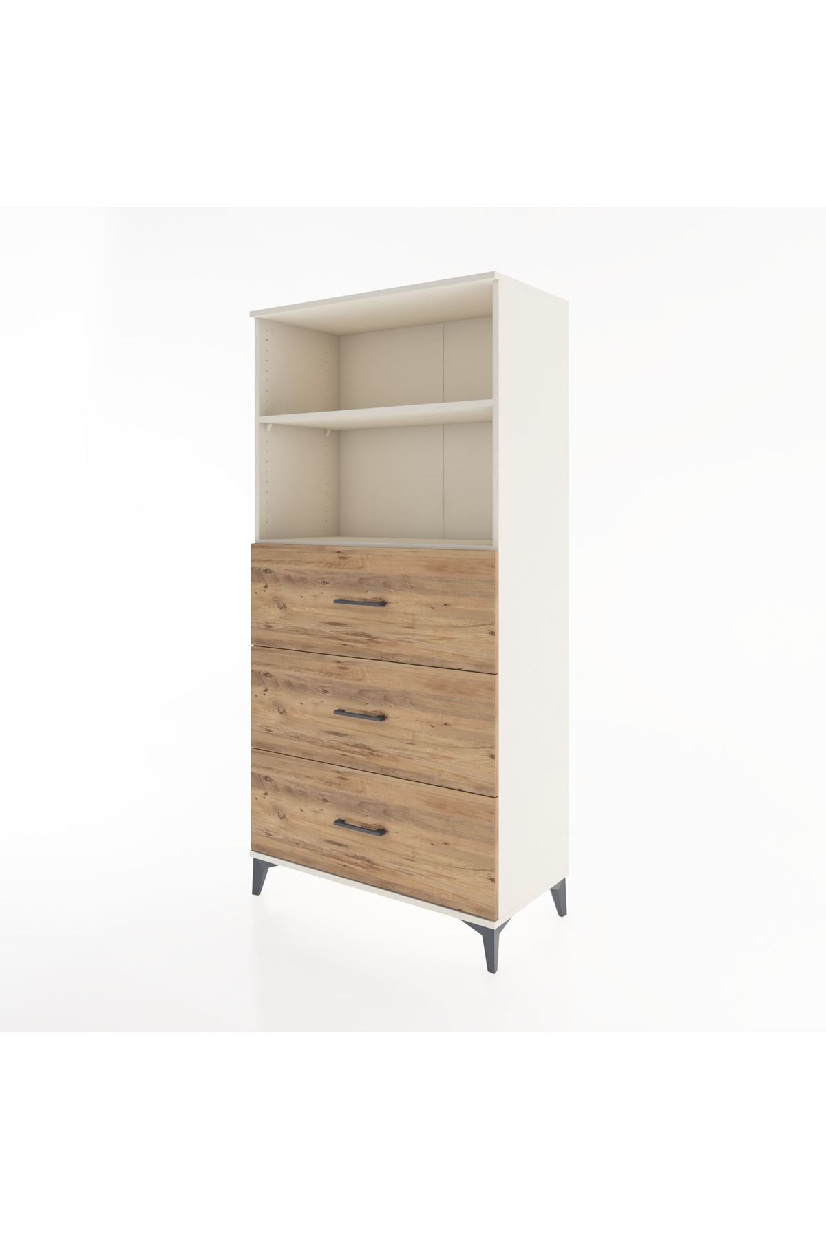 Hyperion Dolap 2 Raflı 3 Çekmeceli 88x44x182 - S57M052V3B