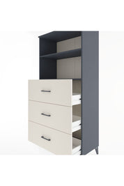 Hyperion Dolap 2 Raflı 3 Çekmeceli 88x44x182 Antrasit-Aytaşı