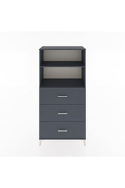 Hyperion Dolap 2 Raflı 3 Çekmeceli 88x44x182 Antrasit-Antrasit