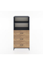 Hyperion Dolap 2 Raflı 3 Çekmeceli 88x44x182 - S57M052V6B