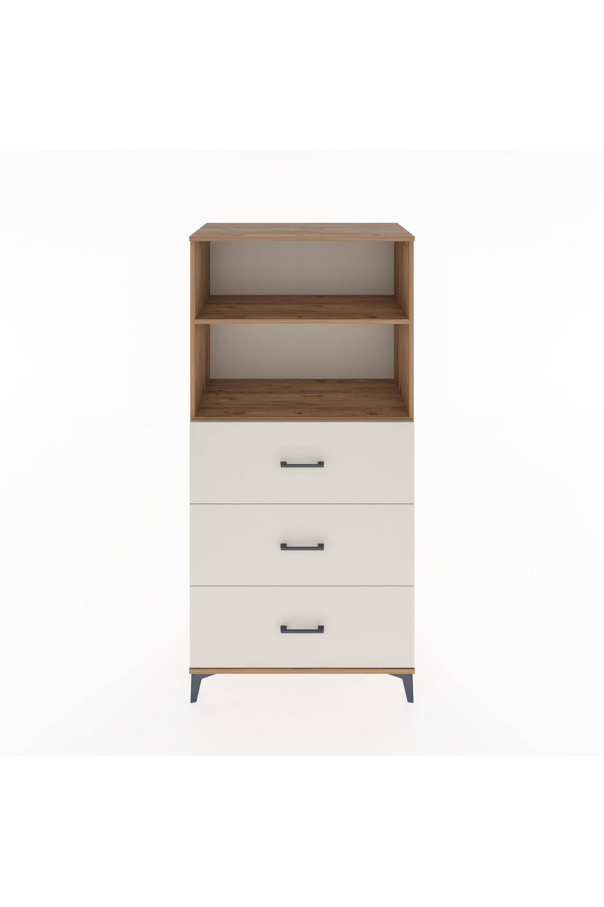 Hyperion Dolap 2 Raflı 3 Çekmeceli 88x44x182 Çam-Aytaşı