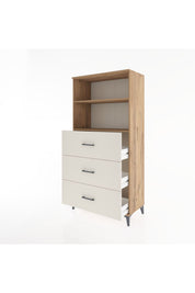 Hyperion Dolap 2 Raflı 3 Çekmeceli 88x44x182 Çam-Aytaşı
