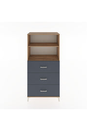 Hyperion Dolap 2 Raflı 3 Çekmeceli 88x44x182 Çam-Antrasit