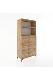 Hyperion Dolap 2 Raflı 3 Çekmeceli 88x44x182 - S57M052V9B