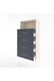 Hyperion Dolap Tek Raflı 4 Çekmeceli 88x44x182 - S57M053V2B