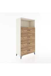 Hyperion Dolap Tek Raflı 4 Çekmeceli 88x44x182 - S57M053V3B