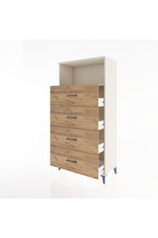 Hyperion Dolap Tek Raflı 4 Çekmeceli 88x44x182 - S57M053V3B