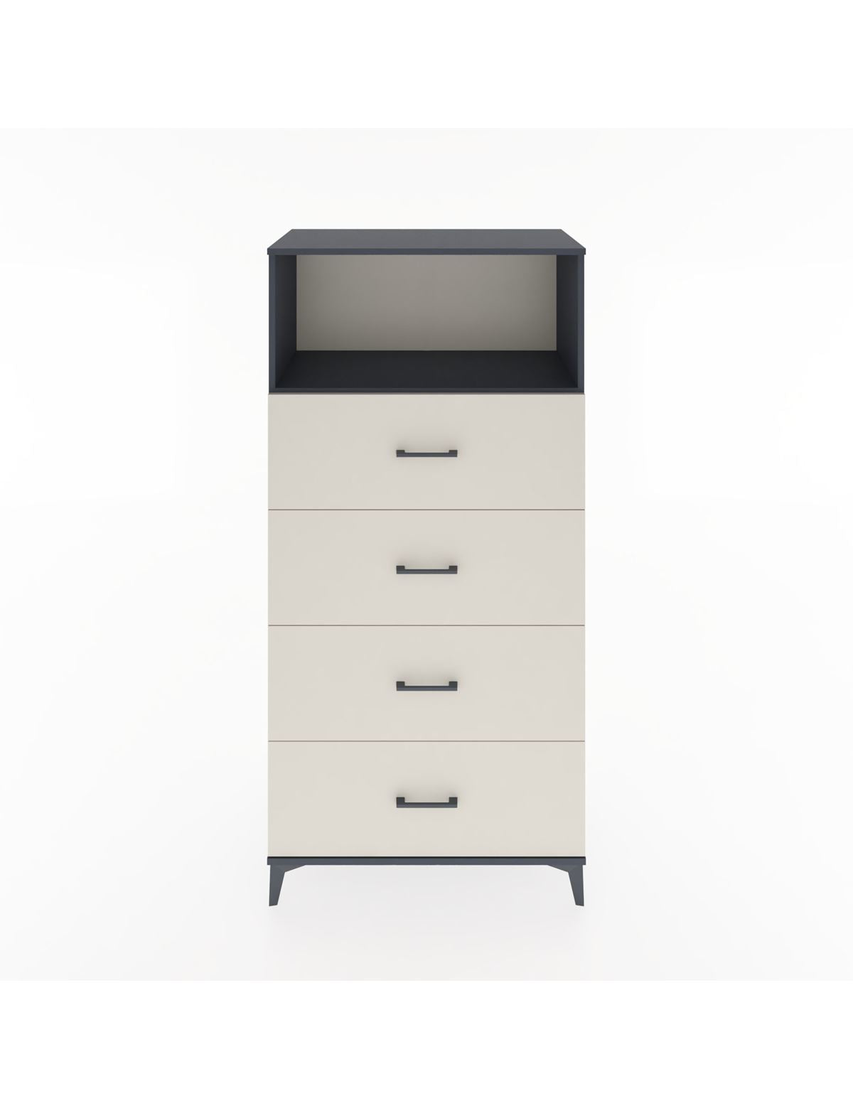 Hyperion Dolap Tek Raflı 4 Çekmeceli 88x44x182 - S57M053V4B