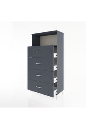 Hyperion Dolap Tek Raflı 4 Çekmeceli 88x44x182 - S57M053V5B