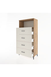 Hyperion Dolap Tek Raflı 4 Çekmeceli 88x44x182 - S57M053V7B