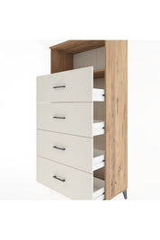 Hyperion Dolap Tek Raflı 4 Çekmeceli 88x44x182 - S57M053V7B
