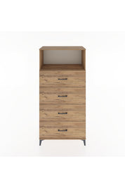 Hyperion Dolap Tek Raflı 4 Çekmeceli 88x44x182 - S57M053V9B