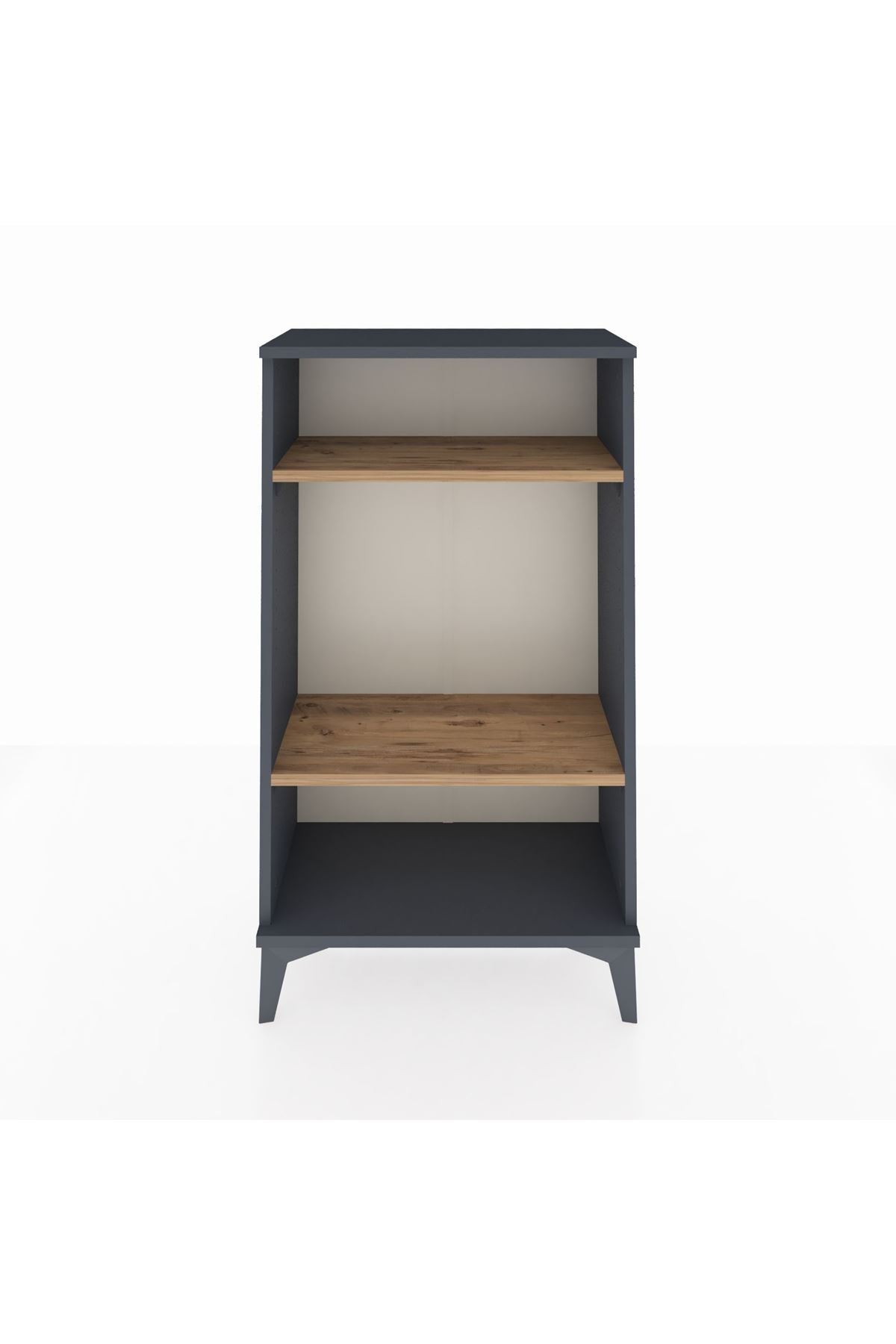 Arges Komodin 2 Raflı 60x30x106 Antrasit-Çam