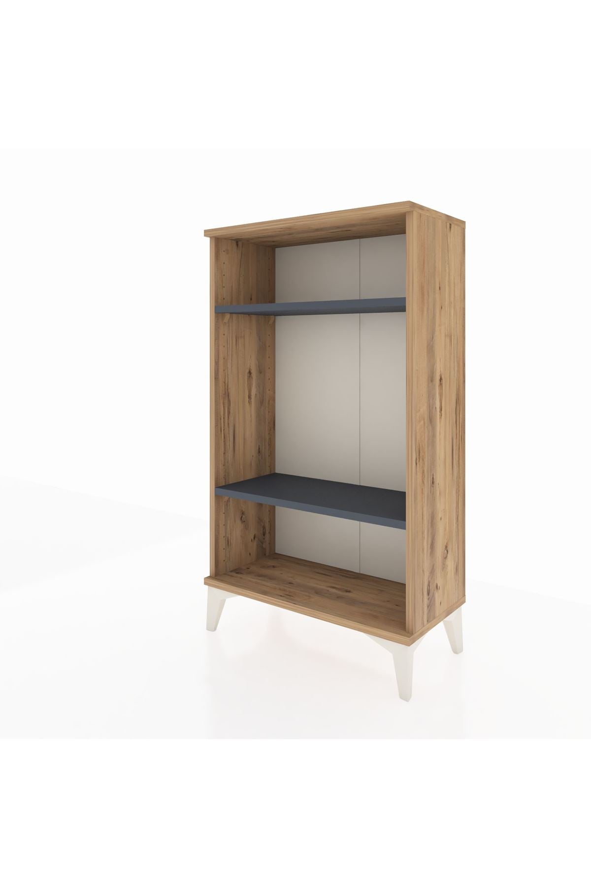 Arges Komodin 2 Raflı 60x30x106 Çam-Antrasit