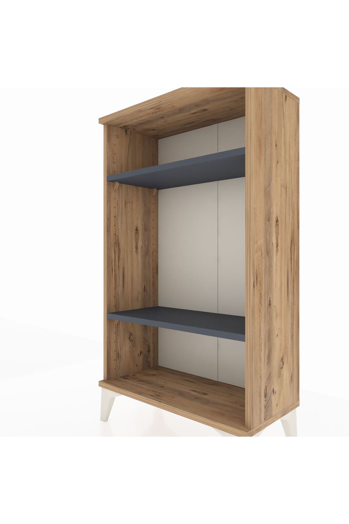 Arges Komodin 2 Raflı 60x30x106 Çam-Antrasit