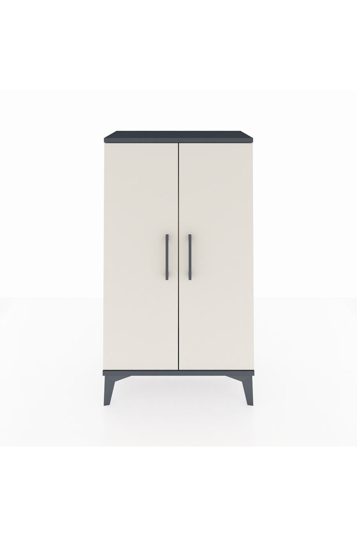 Arges Komodin 2 Kapaklı 60x30x106 Antrasit-Aytaşı