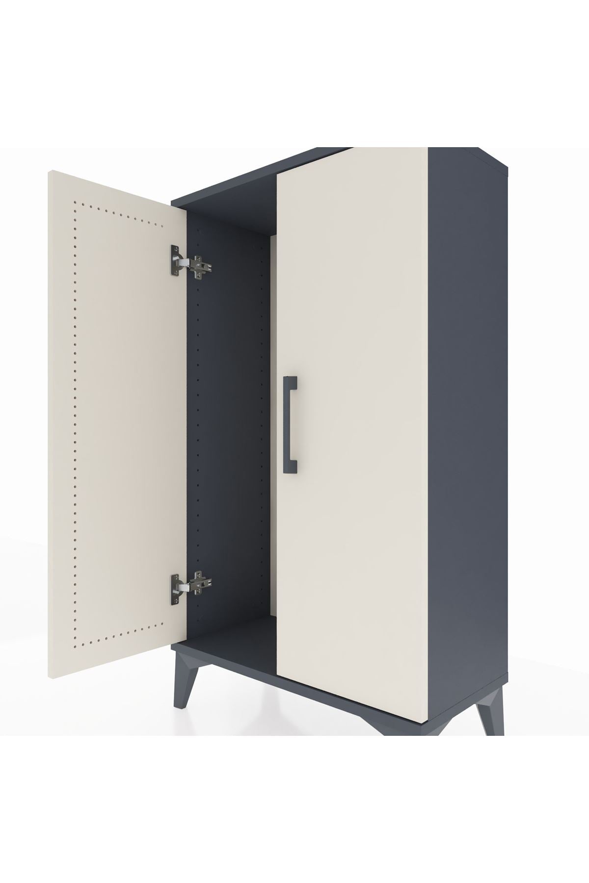 Arges Komodin 2 Kapaklı 60x30x106 Antrasit-Aytaşı