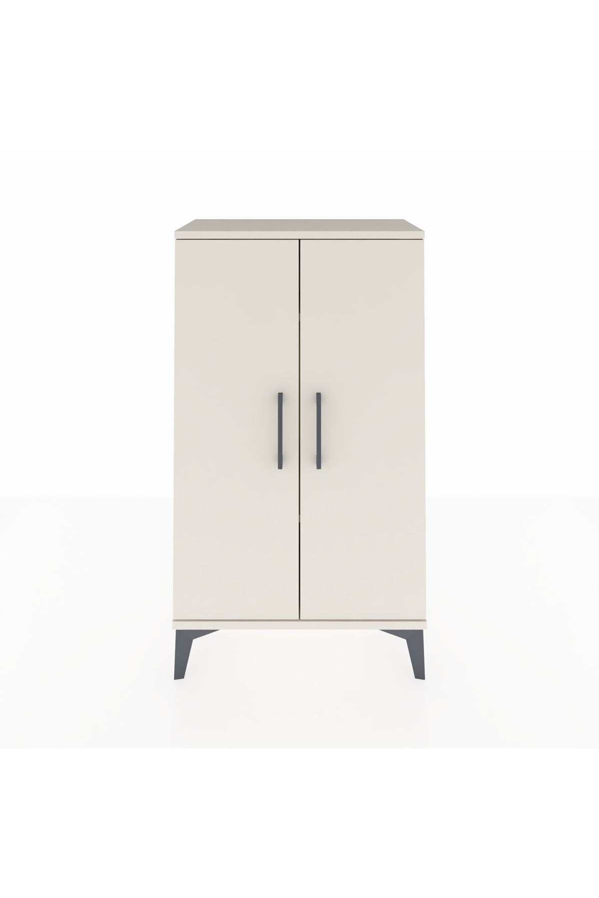 Arges Komodin 2 Raflı 2 Kapaklı 60x30x106 Aytaşı-Aytaşı