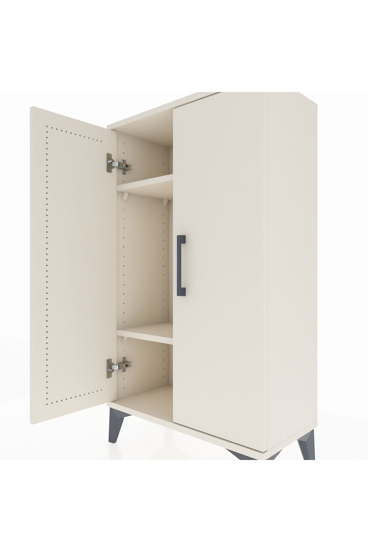 Arges Komodin 2 Raflı 2 Kapaklı 60x30x106 Aytaşı-Aytaşı