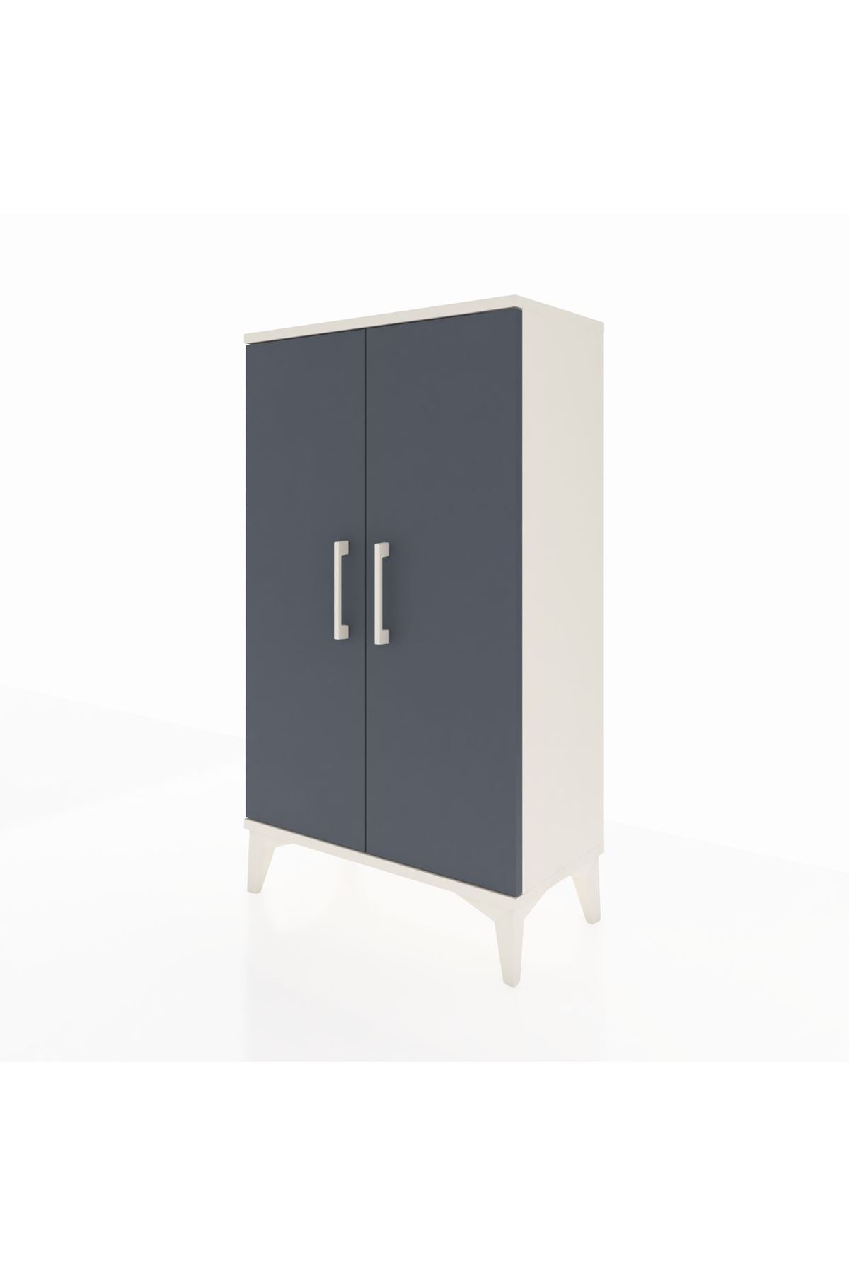 Arges Komodin 2 Raflı 2 Kapaklı 60x30x106 Aytaşı-Antrasit