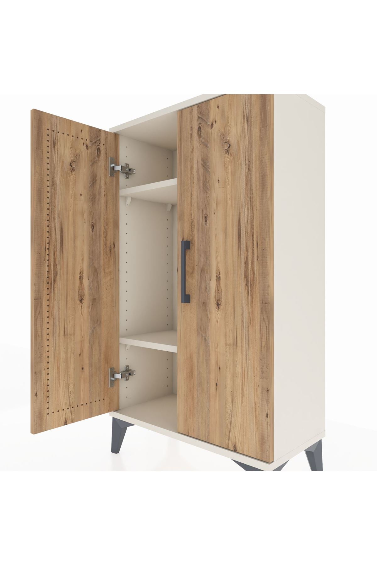 Arges Komodin 2 Raflı 2 Kapaklı 60x30x106 Aytaşı-Çam