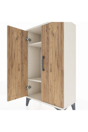 Arges Komodin 2 Raflı 2 Kapaklı 60x30x106 Aytaşı-Çam