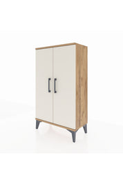 Arges Komodin 2 Raflı 2 Kapaklı 60x30x106 Çam-Aytaşı