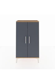 Arges Komodin 2 Raflı 2 Kapaklı 60x30x106 Çam-Antrasit