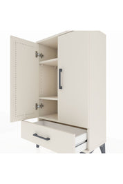 Arges Komodin 3 Raflı Tek Çekmeceli 2 Kapaklı 60x30x106 Aytaşı-Aytaşı