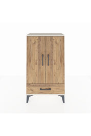 Arges Komodin 3 Raflı Tek Çekmeceli 2 Kapaklı 60x30x106 Aytaşı-Çam