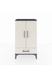 Arges Komodin 3 Raflı Tek Çekmeceli 2 Kapaklı 60x30x106 Antrasit-Aytaşı