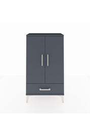 Arges Komodin 3 Raflı Tek Çekmeceli 2 Kapaklı 60x30x106 Antrasit-Antrasit