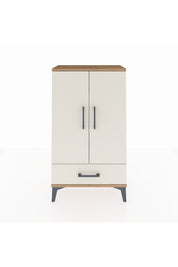 Arges Komodin 3 Raflı Tek Çekmeceli 2 Kapaklı 60x30x106 Çam-Aytaşı