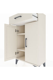 Arges Komodin 2 Raflı Tek Çekmeceli 2 Kapaklı 60x30x106 Aytaşı-Aytaşı