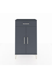 Arges Komodin 2 Raflı Tek Çekmeceli 2 Kapaklı 60x30x106 Antrasit-Antrasit