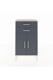 Arges Komodin Tek Raflı 2 Çekmeceli 2 Kapaklı 60x30x106 Aytaşı-Antrasit