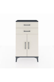 Arges Komodin Tek Raflı 2 Çekmeceli 2 Kapaklı 60x30x106 Antrasit-Aytaşı